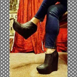 Jeffrey Campbell Leather Havana Last Wedges